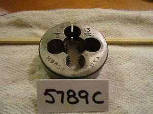 (#5789c) used morse brand 1/2 x 13 right hand thread round adjustable die for sale