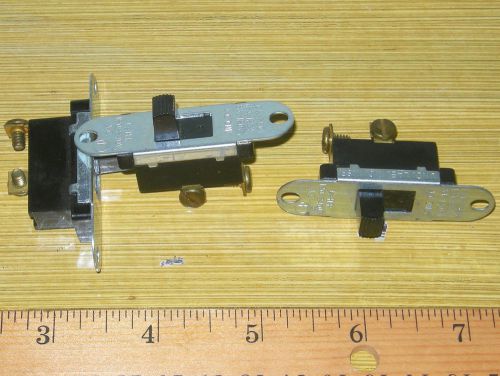 LOT OF 3 AC SLIDE SWITCHES 2 POSITION PANEL MOUNT 2 TERMINAL 1/2 HP 120 - 240V