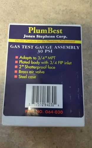 Gas test gauge assembly 30 psi for sale