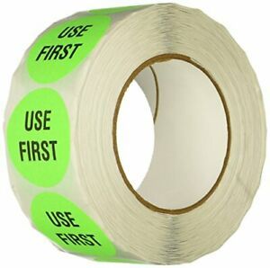 TapeCase INVLBL-038 “Use First” Inventory Control Label in Green Pack of 1000...