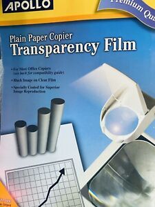 Apollo Transparency Film - Letter - 8.50&#034; X 11&#034; - 100 / Box - Clear (VPP100C)