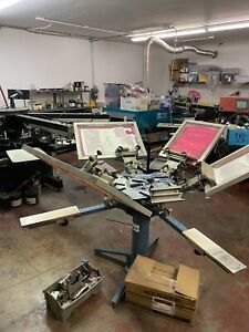Hopkins BWM Screen Printing Machine 6 Colors 4 Station