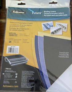 Fellowes CRC52243 Frosted Binding Covers, 8.5 x 11&#034;, Heavy Weight, Pack of 25
