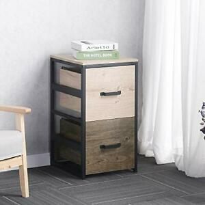 Recaceik Industrial File Cabinet with 2 Drawers Rolling Office Filing Cabinet...