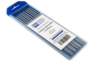 TIG Welding Tungsten Electrodes 2% Lanthanated (Blue, WL20) 10-Pack (3/32&#034;)