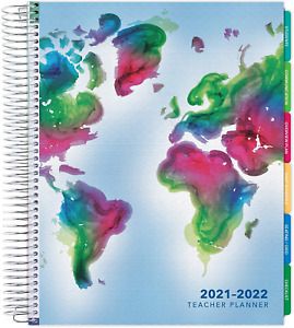 Deluxe 2021-2022 Dated Teacher Planner: 8.5&#034;x11&#034; Includes 7 Periods, Page Tabs,