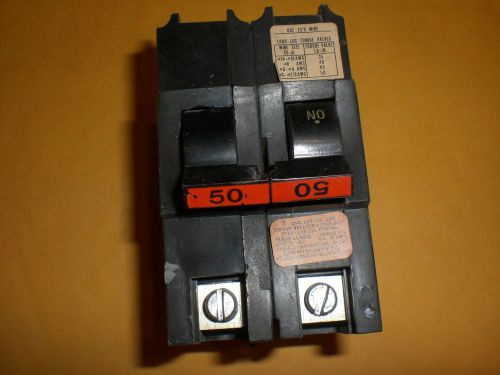FPE  Breaker Federal Pacific Electric  50Amp 2 Pole  Stab-Lok Type NA Thick