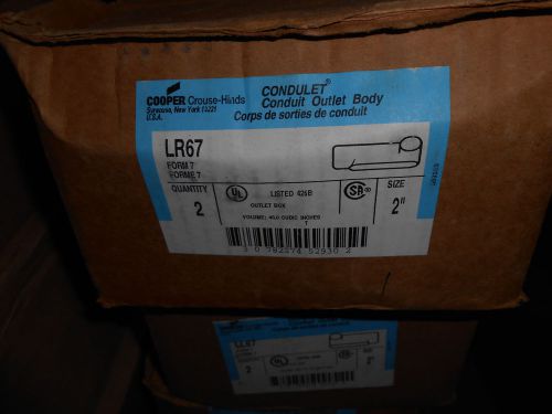 Crouse-hinds conduit body lr67 2&#034; lr 2 per box for sale