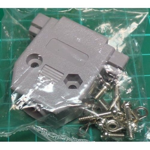 D TYPE Hood, Backshell, Grey, for 9 Pin or 15 Pin HD, D-SUB
