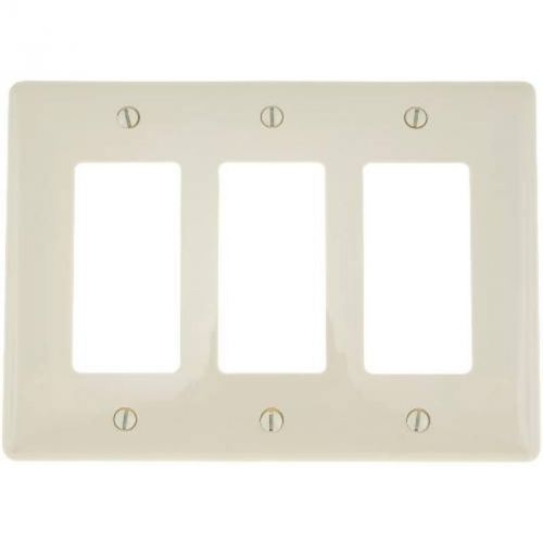 Decorator wallplate midi 3-gang almond npj263la hubbell electrical products for sale