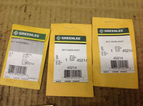 (3) greenlee 45214 nut 45206-45207,  cable cutter part. new for sale