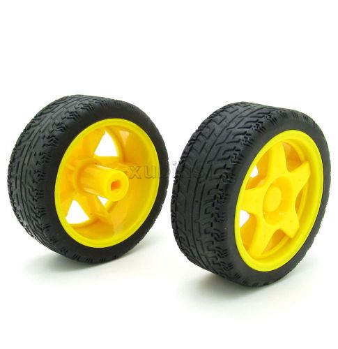 2 pcs high quality tire chassis wheels for small smart car model robot for sale