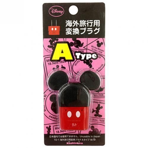 KASHIMURA TD-1 Universal Conversion Plug Mickey Mouse A to A Japan