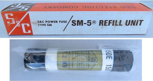 S&amp;C ELECTRIC SM-5 REFILL UNIT POWER FUSE 150E 7.2 KV 131250R4 150A NEW