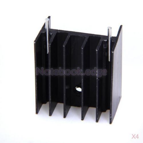 4x 12pcs Black Aluminum Heat Sink Heatsink for TO220 L298N High Quality