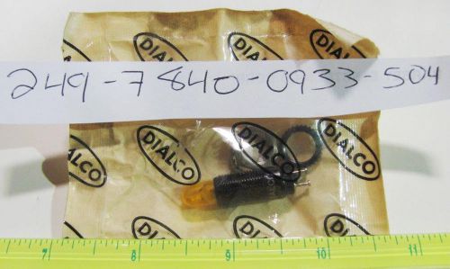1x Dialight 249-7840-0933-504, 125VAC/DC Amber Stovepipe 3/8&#034; Neon Indicator NEW