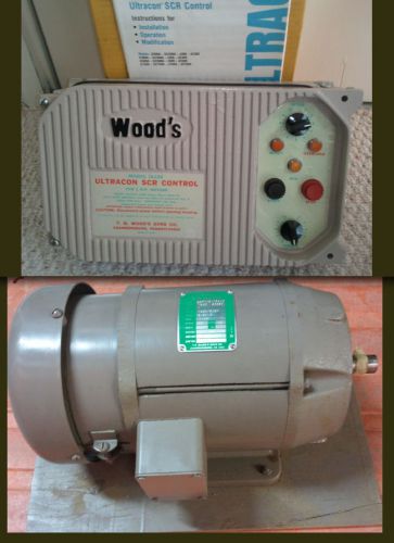 Ja100 ultracon scr speed control with 1 hp motor woods baldor new nema 5,4 encl for sale