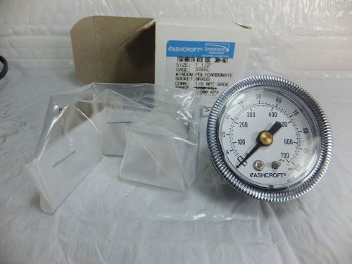 New ashcroft gauge  15w1001th 01b xuc 0-100psi size 1 1/2&#034; for sale