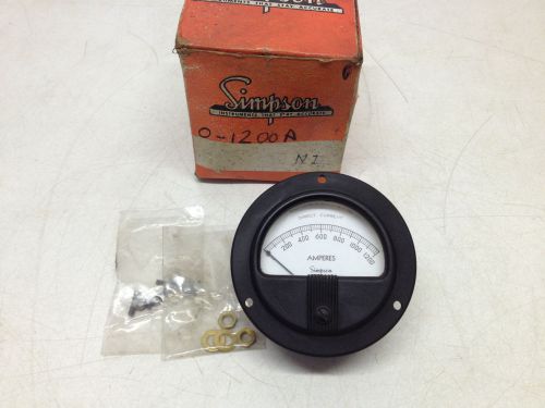 Simpson s-5177-4 dc amp meter 0-1200a for sale