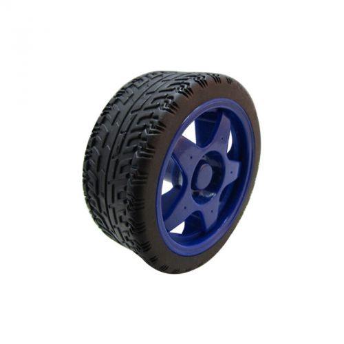 2x 65mm blue smart car  robot plastic tire wheel with gelatin sponge liner best for sale