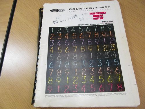 SYSTRON DONNER 1018 Frequency Meter Instruction Manual w/ Schematics  44428