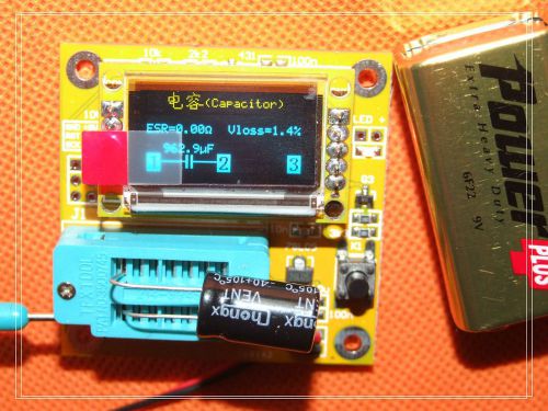 Oled atmega328 transistor tester diode triode capacitance esr meter l/c/r for sale