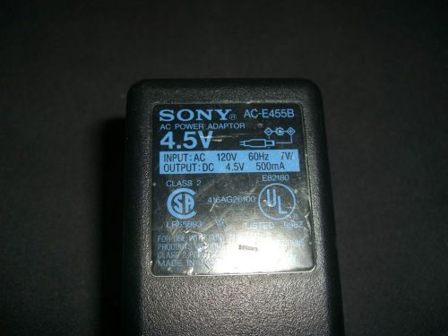 Genuine sony ac-e455b 4.5v  ip 120v 60hz 7w op 4.5v 500ma for sale