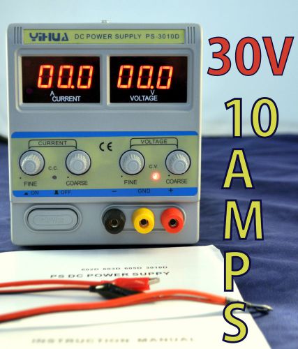 Lab Variable DC Power Supply Adjustable  0 - 30V  0 - 10A