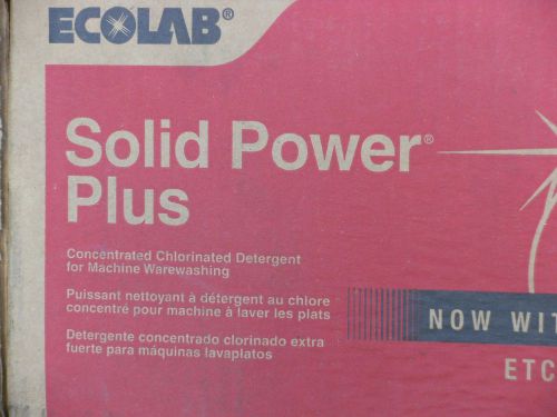 ECOLAB 9 LBS EACH SOLID POWER PLUS 4 IN CASE 25155 DISH WASHER