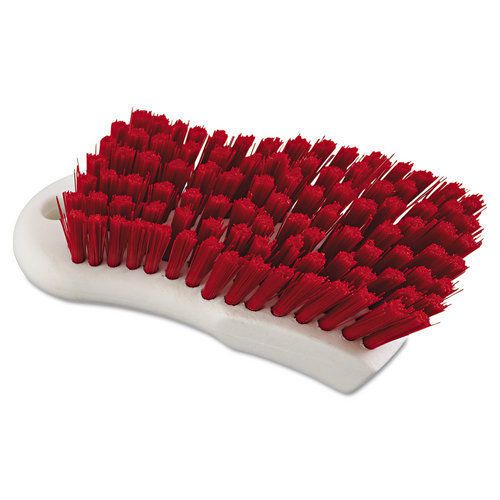 Boardwalk bwkfscbrd scrub brush, red polypropylene fill, 6&#034; long, white handle for sale