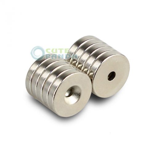 10pcs Magnets 15mm x 3mm  Hole 3mm Dsic Rare Earth Neodymium N38