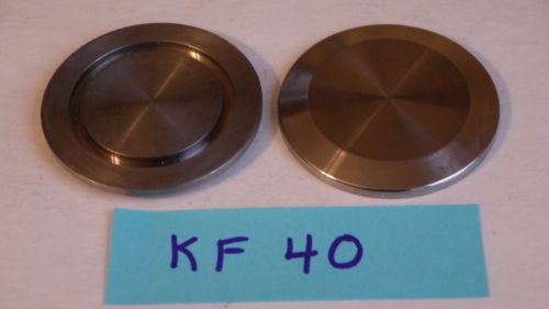 1 pair (2 pc) kf/nw-40 stainless steel blank blind flange cap vacuum fitting for sale