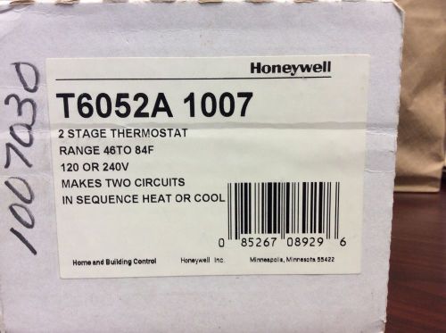 Honeywell 2 stage Thermostat T6052A 1007, NIB