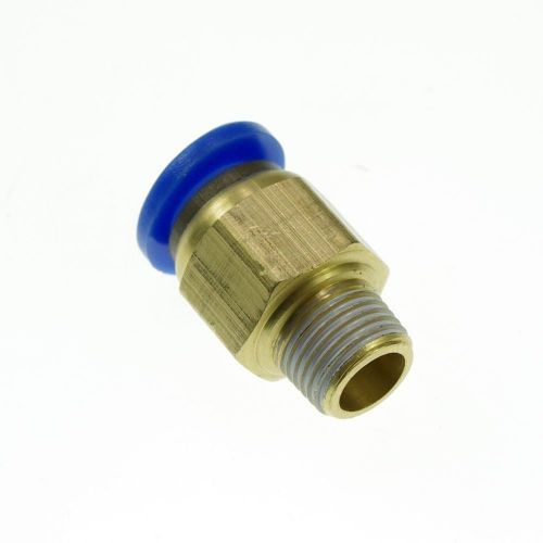 Lot5 one touch push in brass tube straight union connector male bspt 3/8&#034; to 8mm for sale