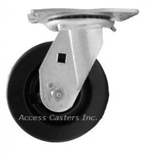 8plphs 8&#034; x 2&#034; swivel caster phenolic wheel large plate 1400 lbs capacity for sale