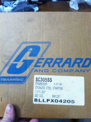 Gerrard And Company 1/2&#034; X.020 Stainless Steel Strapping ( Approx 100&#039; )