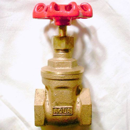 Vintage new brass flow control gate valve 200 wog iron handle 3/4&#034; pipe fitting for sale
