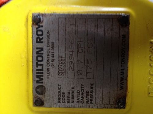 lmi series G metering pump milton roy .7gph at 175psi sd2388p