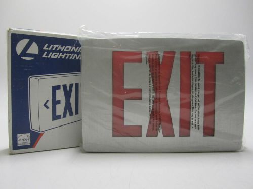 New Lithonia Lighting Brushed Face Die Cast Red LED(L.E.D.)Exit Sign LQC 1 R