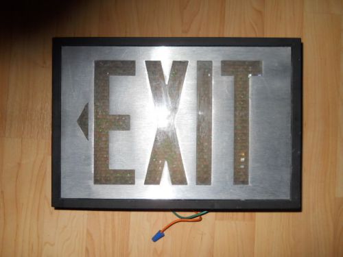 Stainless Wall Mount Lighted EXIT Sign