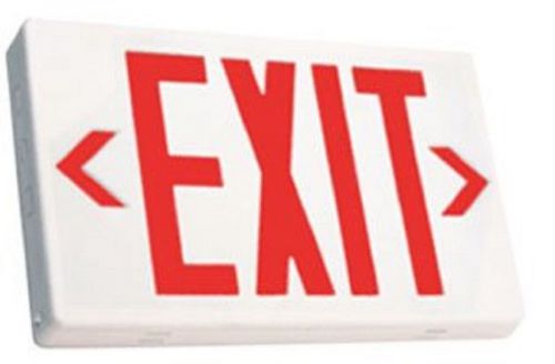 Emergency Exit Sign Battery RED LED Backup Security Office Door Hallway Movie W/