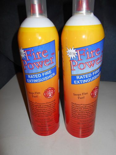 (LOT OF 2) Rated Fire Extinguisher, Fire Power Brand Stops Fires Fast 23.7 fl.oz