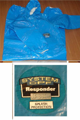 Kappler xlg responder splash protection suit clothing blue coveralls w/hood41255 for sale