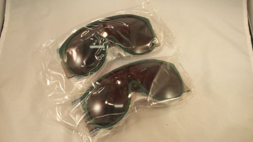 Lot of - 2 - Protective Eyewear w/ Style. Green Safety Glasses / Sunglasses.