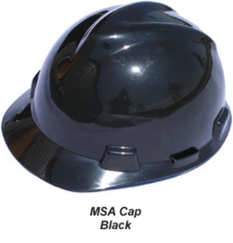New msa v-gard cap hardhat with swing suspension black for sale