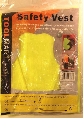 TOOLMART Safety Vest Yellow Color Sealed &amp; Brand NEW !!!