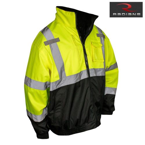 Radians sj210b hi-vis jacket - three-in-one deluxe lime hi-viz bomber jacket for sale
