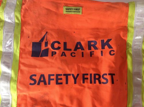 Clark Pacific ... Orange Safety First Vest .. Large