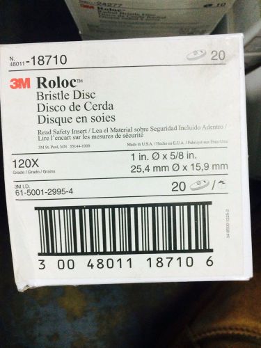 3m roloc bristle disc. 1 in. x 5/8 in. 120x grade. model 18710. qty 20 for sale