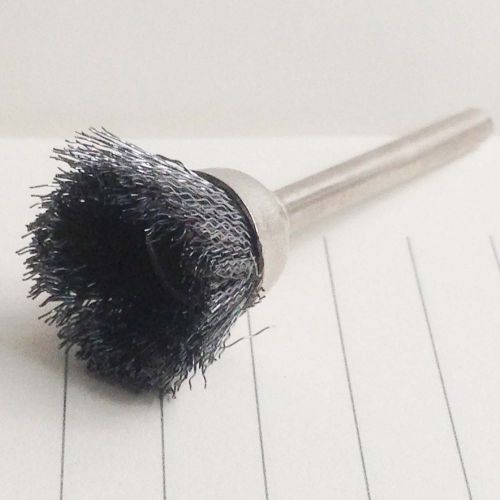 20 pieces brass wire rotary flat brush cups brushes 3mm shank 15mm brush for sale
